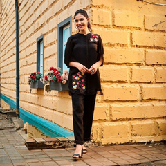 Milano Women Embroidered Co-Ord Set – Premium Ethnic Fusion Wear